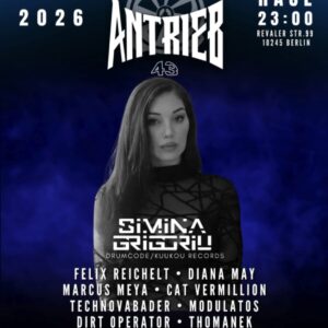 TICKET ANTRIEB #43 Der Weiße Hase Berlin W/ Simina Grigoriu (Drumcode/Kuukou Records) + VBR Residents