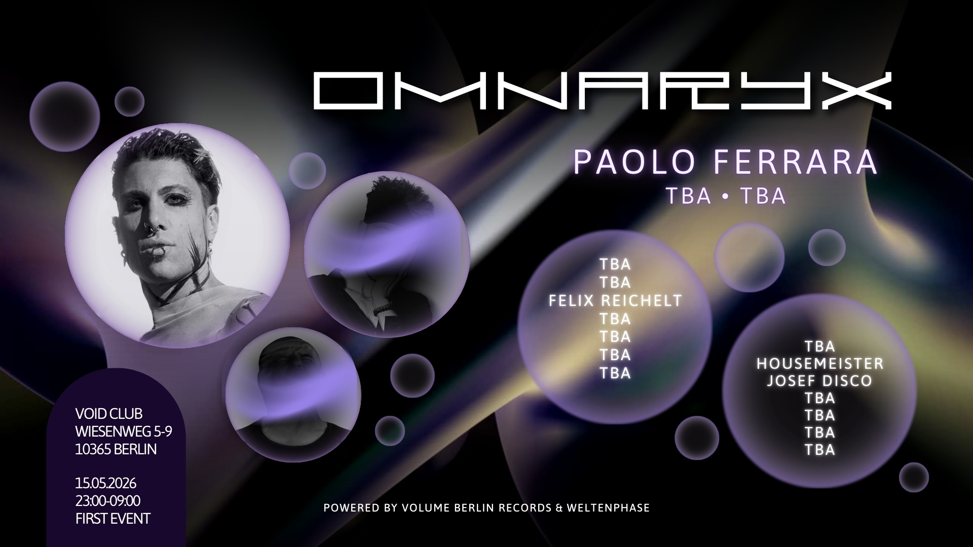 OMNARYX by Weltenphase & Volume Berlin Records Void Club Berlin Tickets