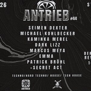 TICKET ANTRIEB #44 Der Weiße Hase Berlin W/ Seimen Dexter Michael Kohlbecker